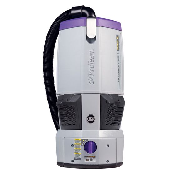 ProTeam 107650 GoFree Flex Pro II, 12Ah, 6 qt. Cordless Backpack Vacuum w/ Xover Multi-Surface Two-Piece Wand Tool Kit