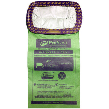 ProTeam 106960 Super HalfVac Open Collar Bags (10PK)