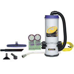 ProTeam 107109 Super CoachVac HEPA 10 qt. w/ Xover Multi-Surface 2 pc wand or telescoping wand kit