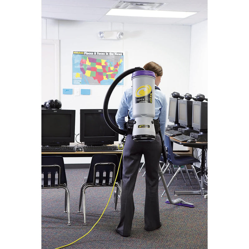 ProTeam 107109 Super CoachVac HEPA 10 qt. w/ Xover Multi-Surface 2 pc wand or telescoping wand kit