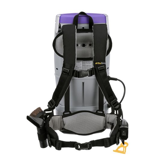 ProTeam 107650 GoFree Flex Pro II, 12Ah, 6 qt. Cordless Backpack Vacuum w/ Xover Multi-Surface Two-Piece Wand Tool Kit
