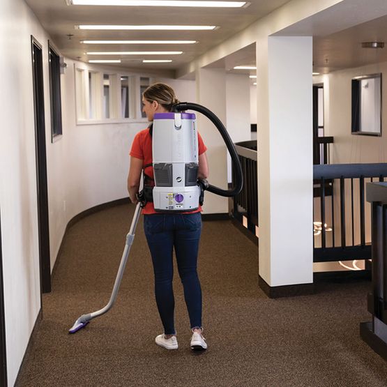ProTeam 107650 GoFree Flex Pro II, 12Ah, 6 qt. Cordless Backpack Vacuum w/ Xover Multi-Surface Two-Piece Wand Tool Kit