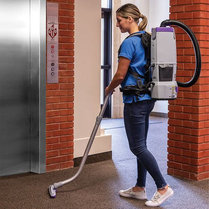 ProTeam 107650 GoFree Flex Pro II, 12Ah, 6 qt. Cordless Backpack Vacuum w/ Xover Multi-Surface Two-Piece Wand Tool Kit