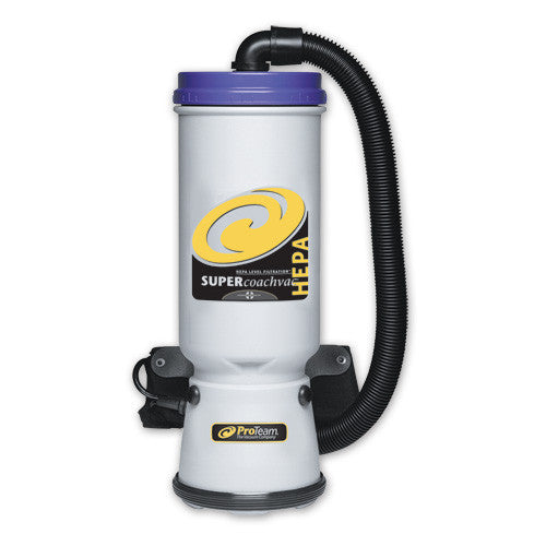 ProTeam 107109 Super CoachVac HEPA 10 qt. w/ Xover Multi-Surface 2 pc wand or telescoping wand kit