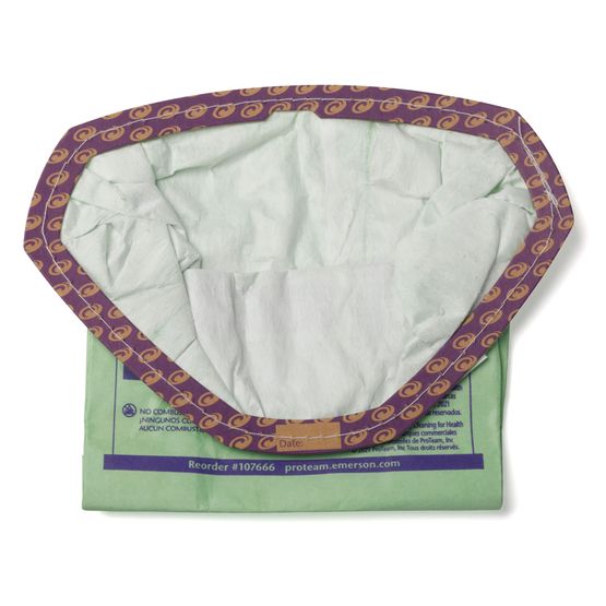 ProTeam 107666 3 qt. Intercept Micro Filter Bag, Open Collar, Fits ProTeam GoFit 3 Backpack Vacuum (10 pk.)