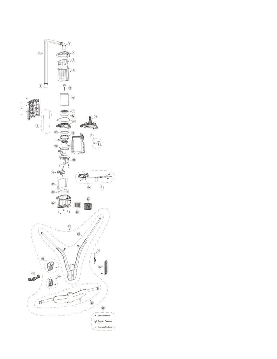 GoFit 3, 6, 6 PLUS, 6 HEPA & 10 exploded parts diagram