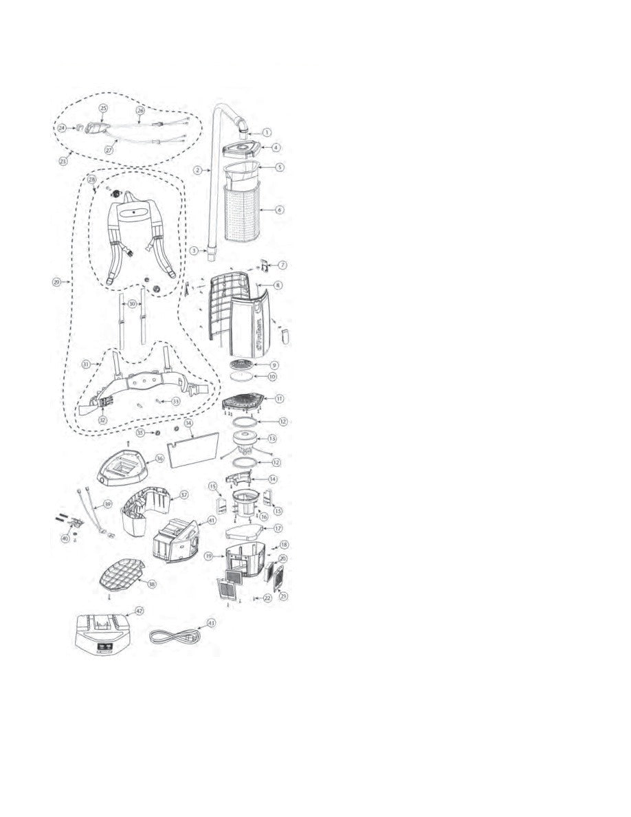 GoFree Flex Pro II exploded parts diagram
