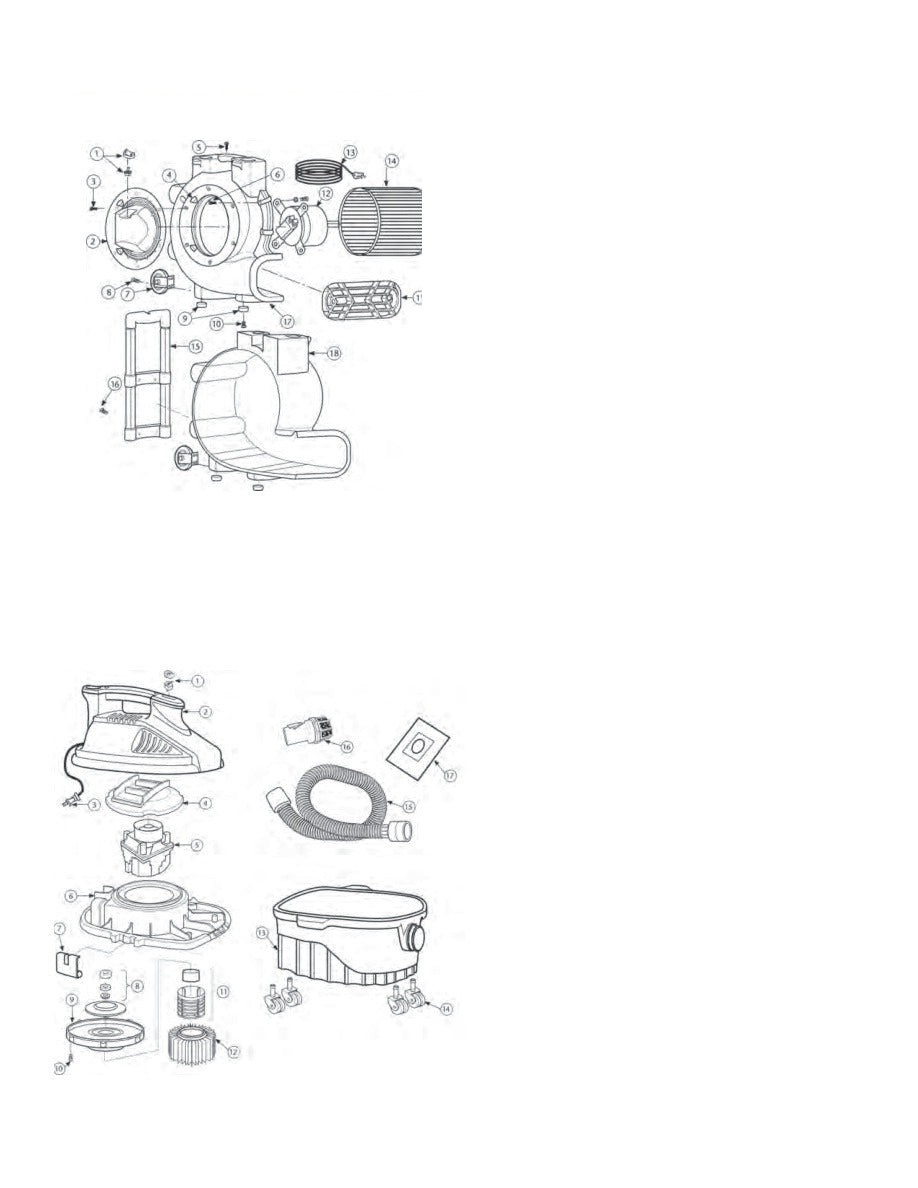 ProBlitz AirMover / ProGuard 4 Portable exploded parts diagram